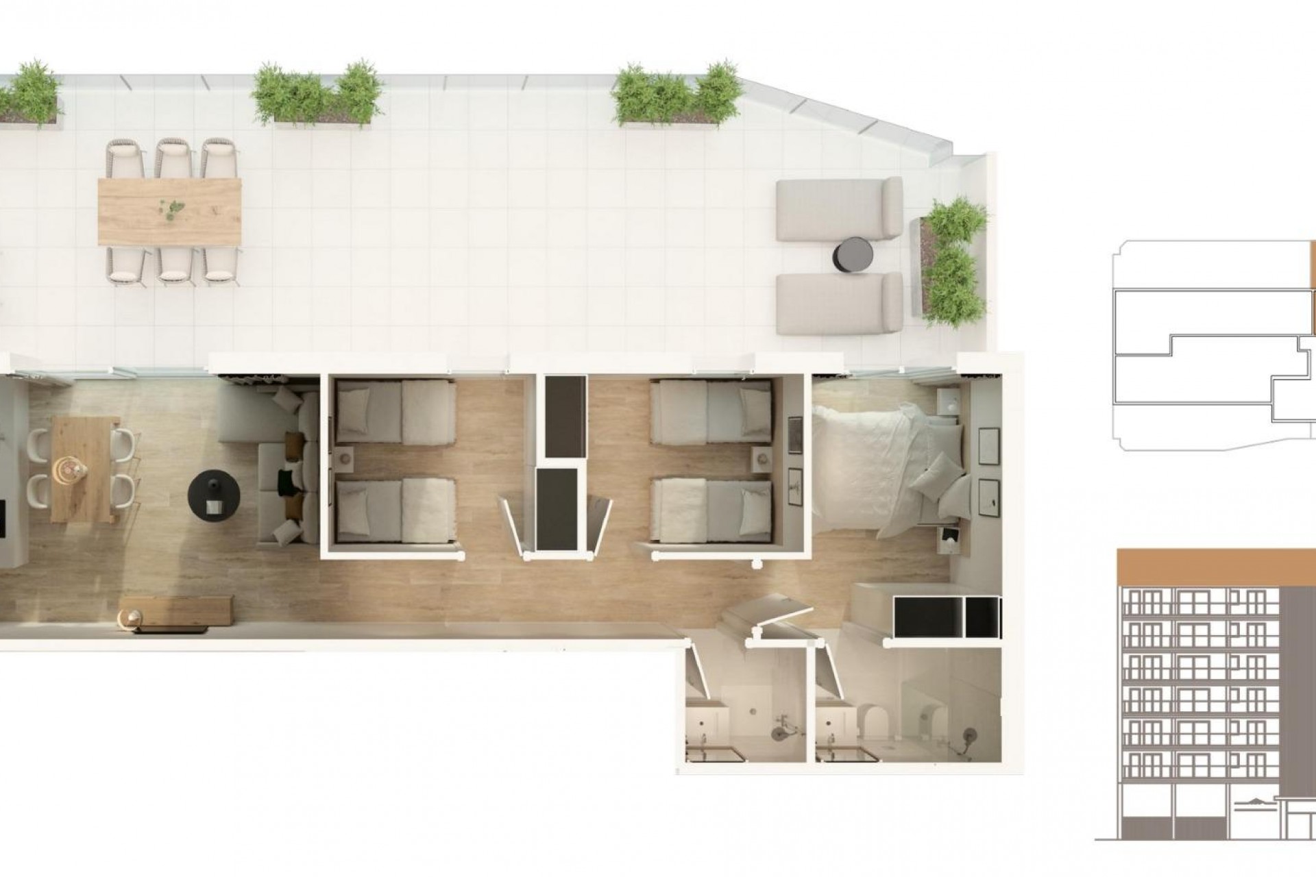 Nieuwbouw Woningen - Penthouse -
Moncofa