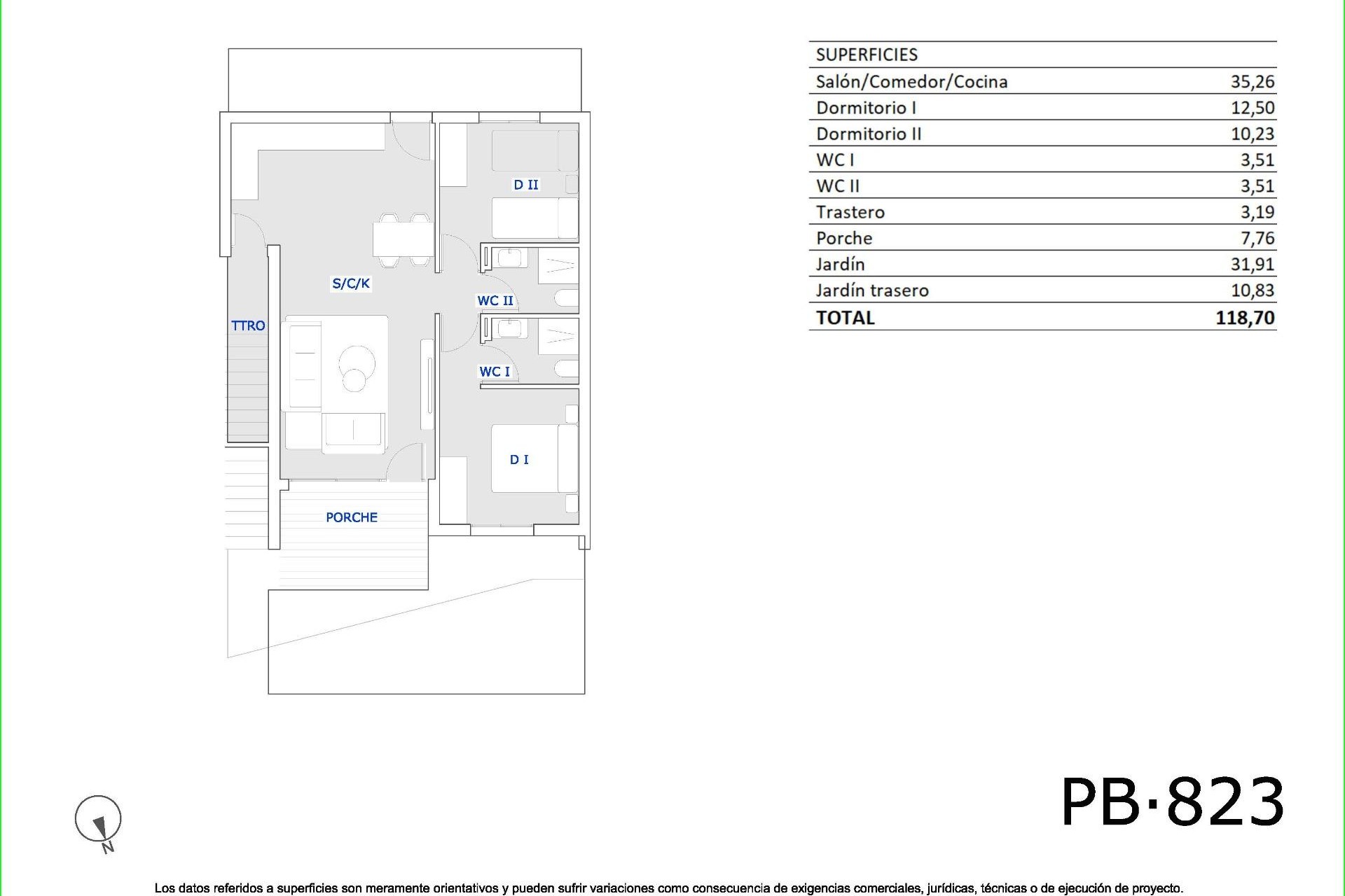 Nouvelle construction - Ground Floor Bungalow -
San Miguel de Salinas