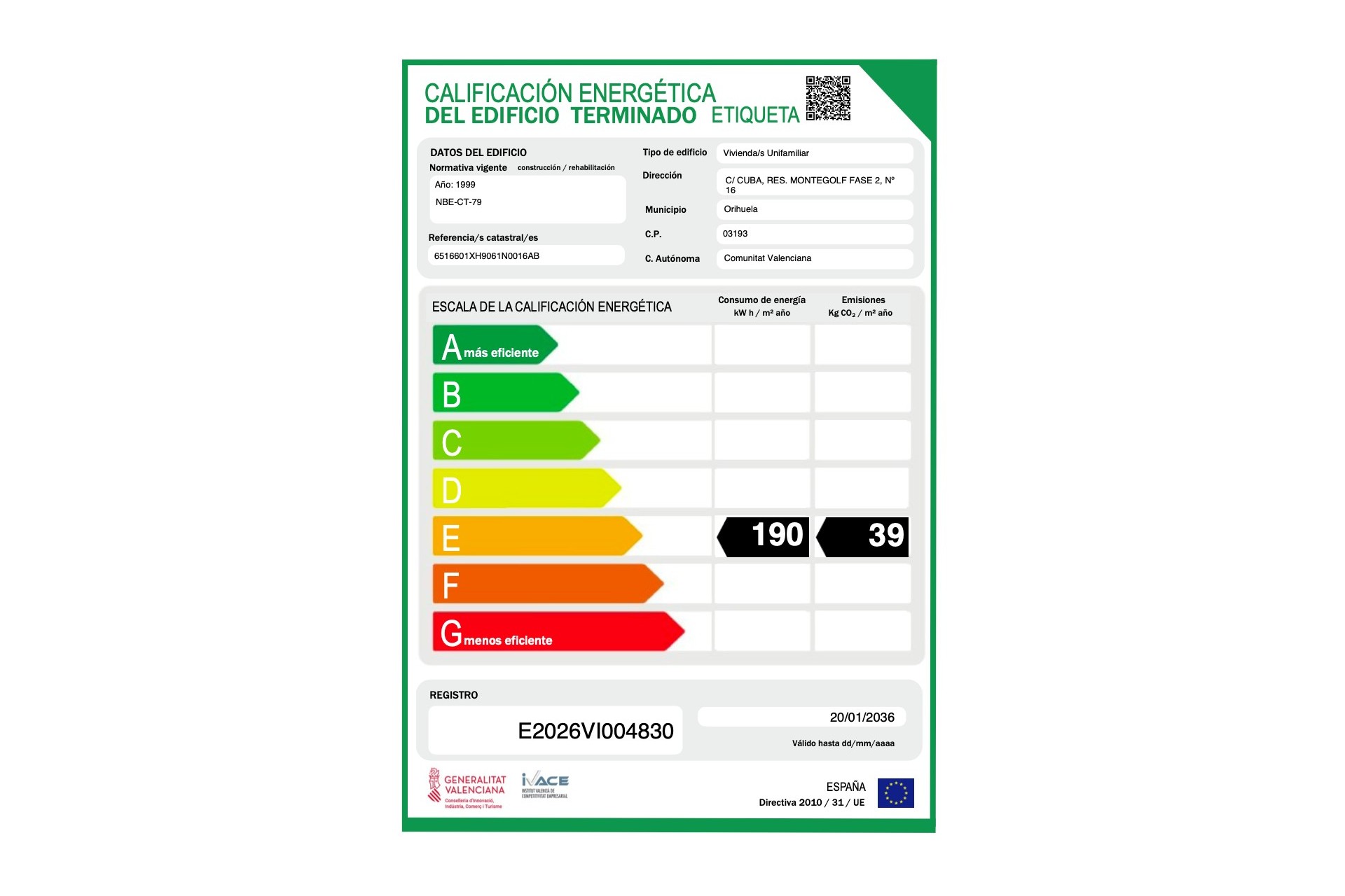 Revente - Single Family Home -
Orihuela Costa - Las Filipinas